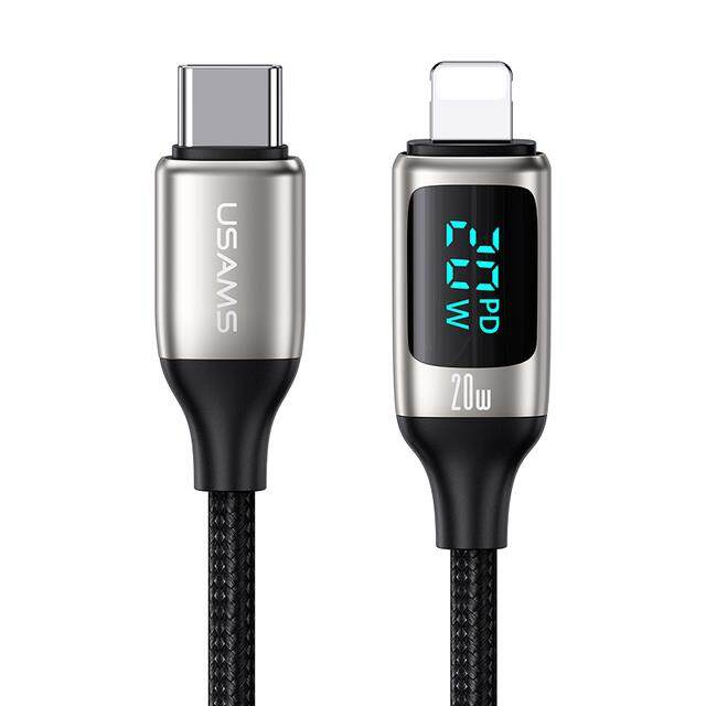 Cáp sạc usams cable u78 type-c to lightning digital display pd 20w 1.2m sạc nhanh có đèn hiển thị