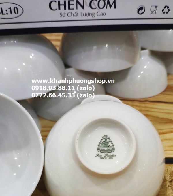 chén cơm sứ trắng Minh Long 11.5cm - chén cơm sứ minh long