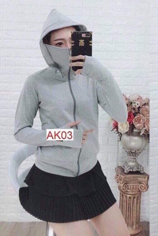 (mới) Áo chống nắng nữ hàng cotton 2 lớp dày đẹp mịn