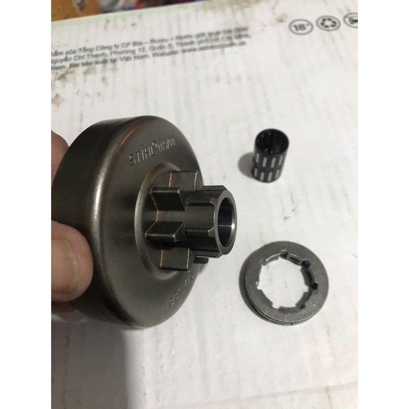 Bộ chén nhông( chuông) máy cưa ms381 Stihl Ảnh thật 100%