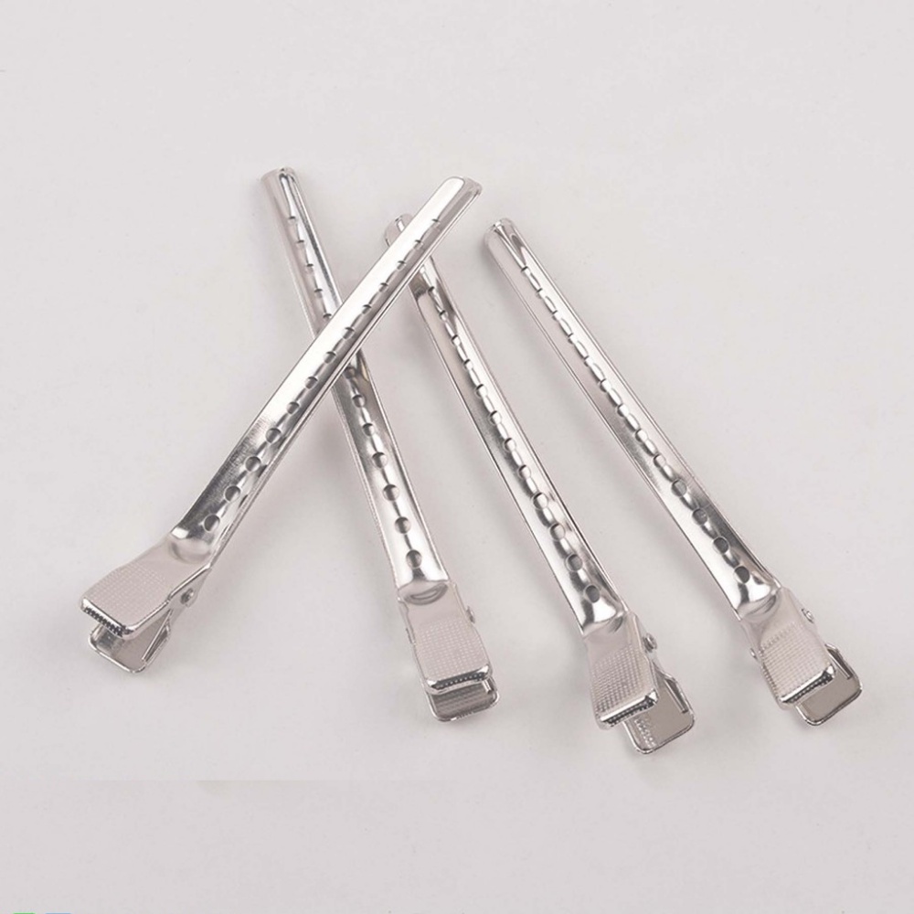Kẹp Mỏ Vịt Làm Tóc Chuyên Dụng Bằng Thép Không Gỉ ( Set 12 Cây )