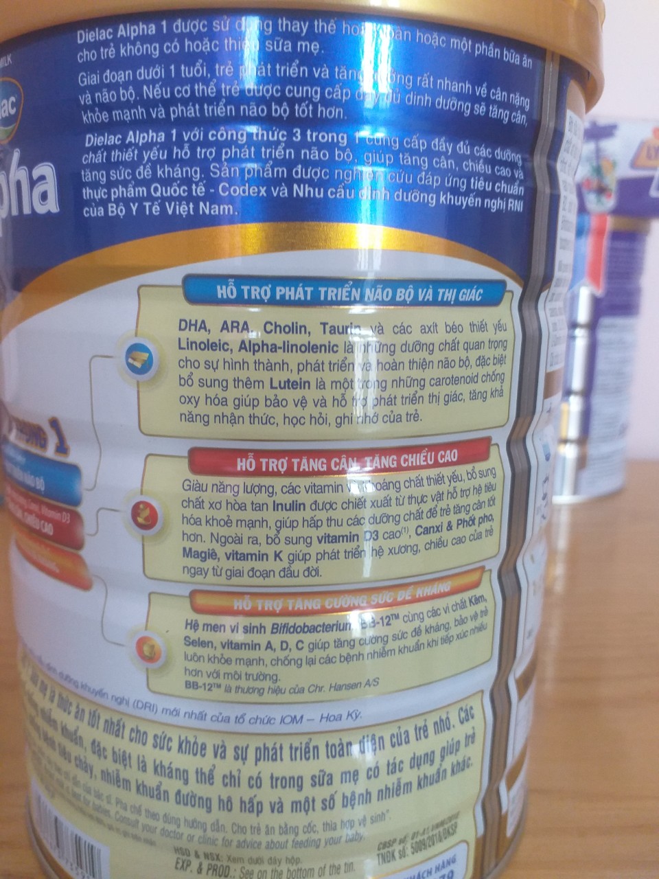 SỮA DIELAC ALPHA SỐ 1-DÀNH CHO BÉ SƠ SINH 0-6 THÁNG (LON 900G CAM KẾT DATE MỚI)
