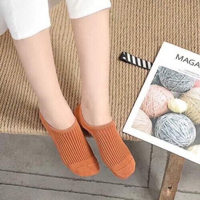 Combo5 Đôi Tất Hài Cotton Gân Nữ Loại Đẹp