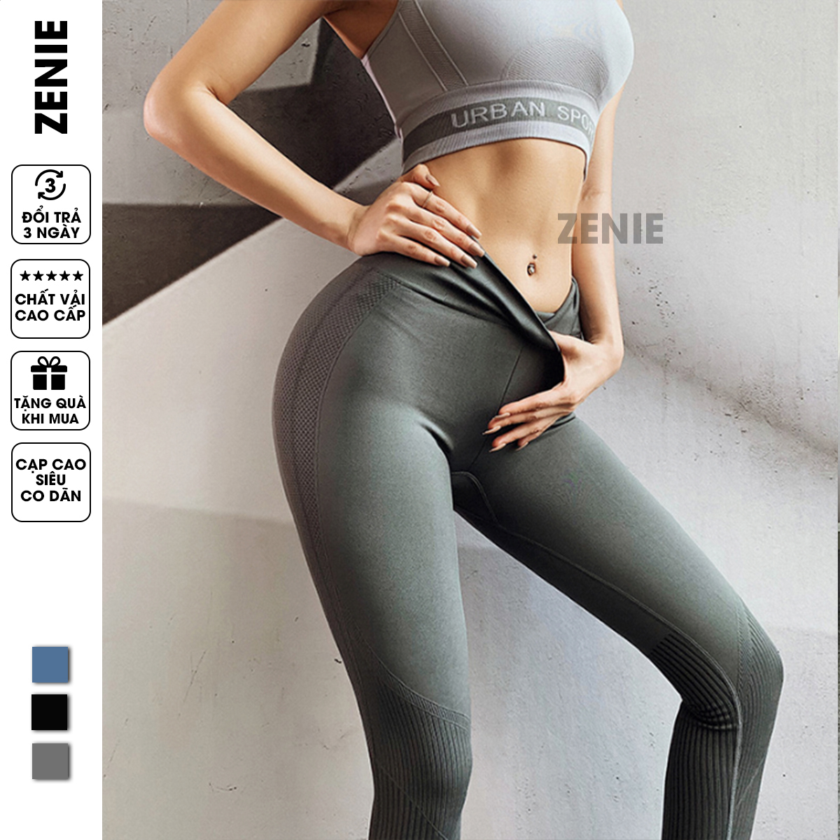 Quần tập Gym Legging Basic Thanh Lịch Siêu Co Dãn Nâng Mông Tôn Dáng Q07