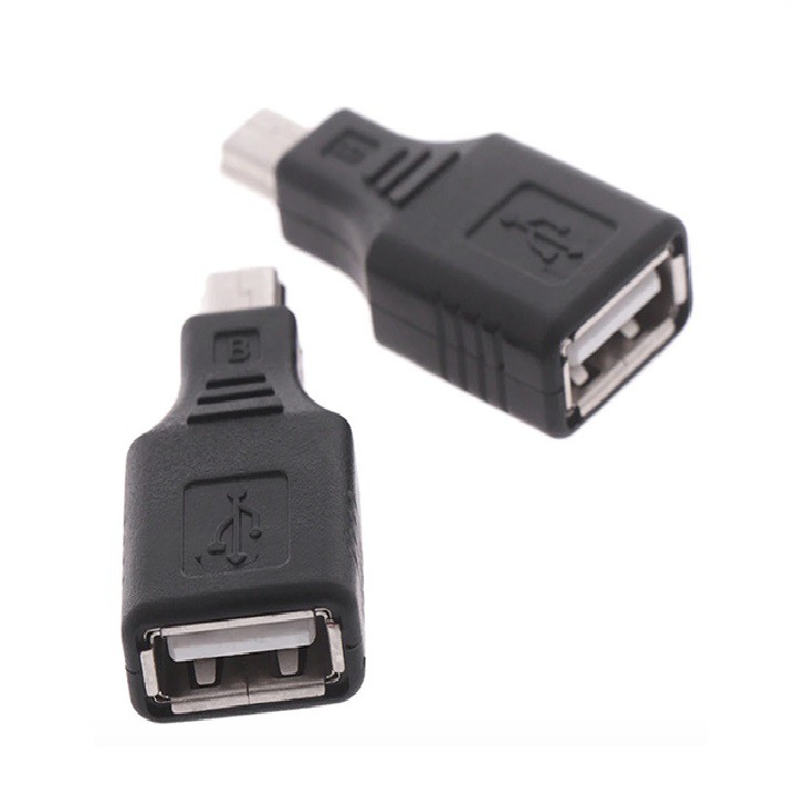 Đầu chuyển đổi Mini USB to USB OTG (Đen)