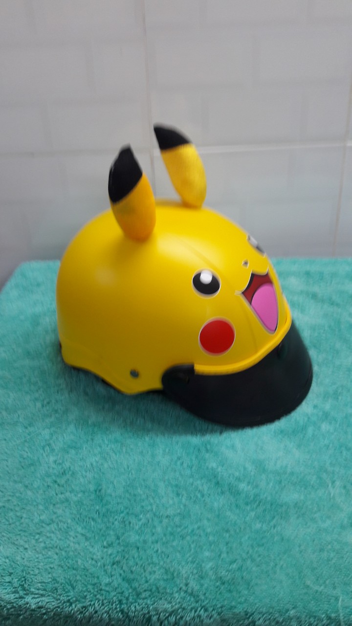 Giảm giá Mũ bảo hiểm 1/2 pikachu - so cute có tai - BeeCost