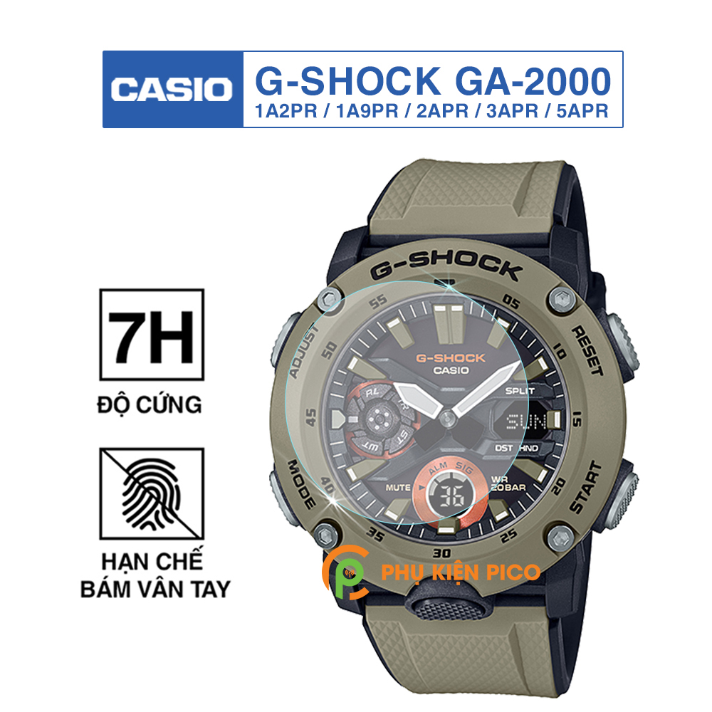 Cường lực đồng hồ Casio G-Shock Ga-2000 1A2PR / 1A9PR / 2APR / 3APR / 5APR độ cứng 7H chống trầy xước – Dán màn hình Casio
