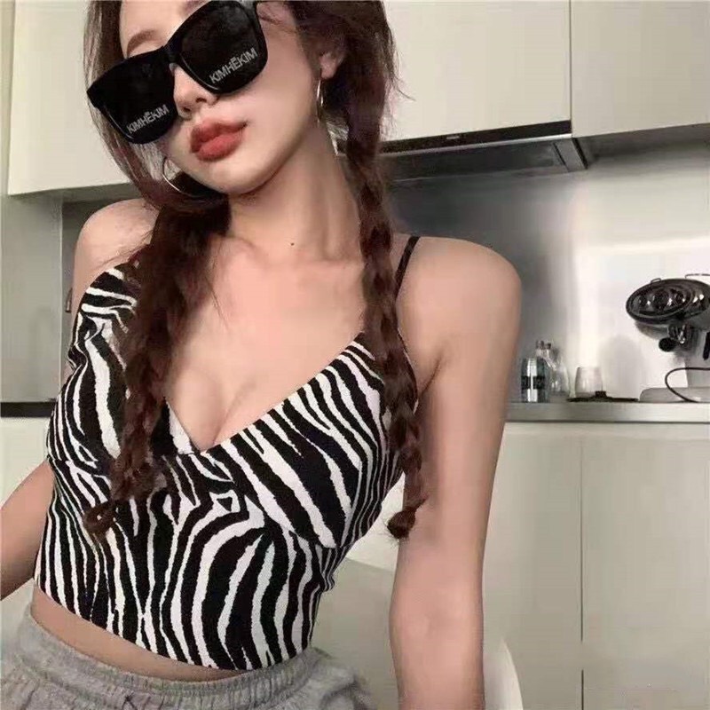 áo hai dây họa tiết ngựa vằn