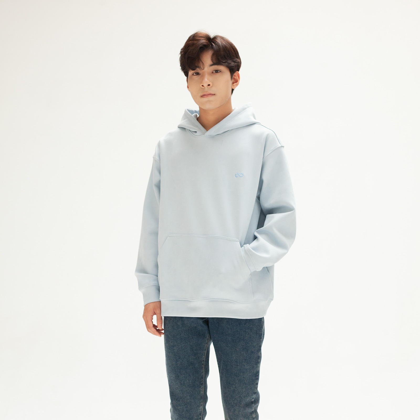 Áo hoodie basic da lộn LOOK SUEDUE HOODIE