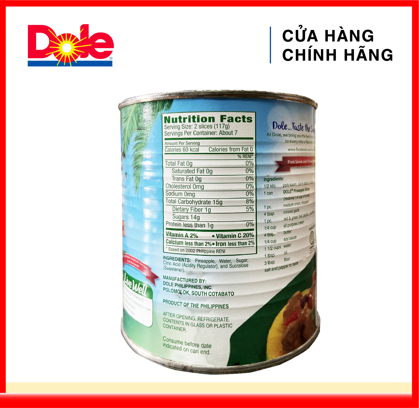 [HOÀN TIỀN MAX 10%][ HÀNG CÔNG TY NHẬP KHẨU ] Cocktail Trái Cây Nhiệt Đới Dole 836gr