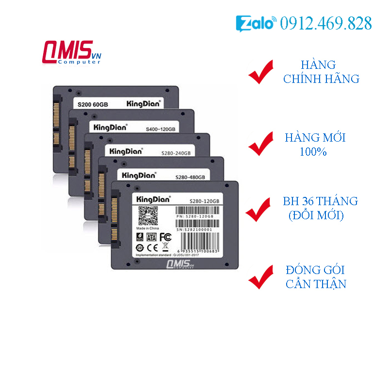 Ổ cứng ssd 2.5 inch kingdian 120gb, 128gb, 240gb, 256gb, 480gb, 512gb, 1000gb - bảo hành 3 năm