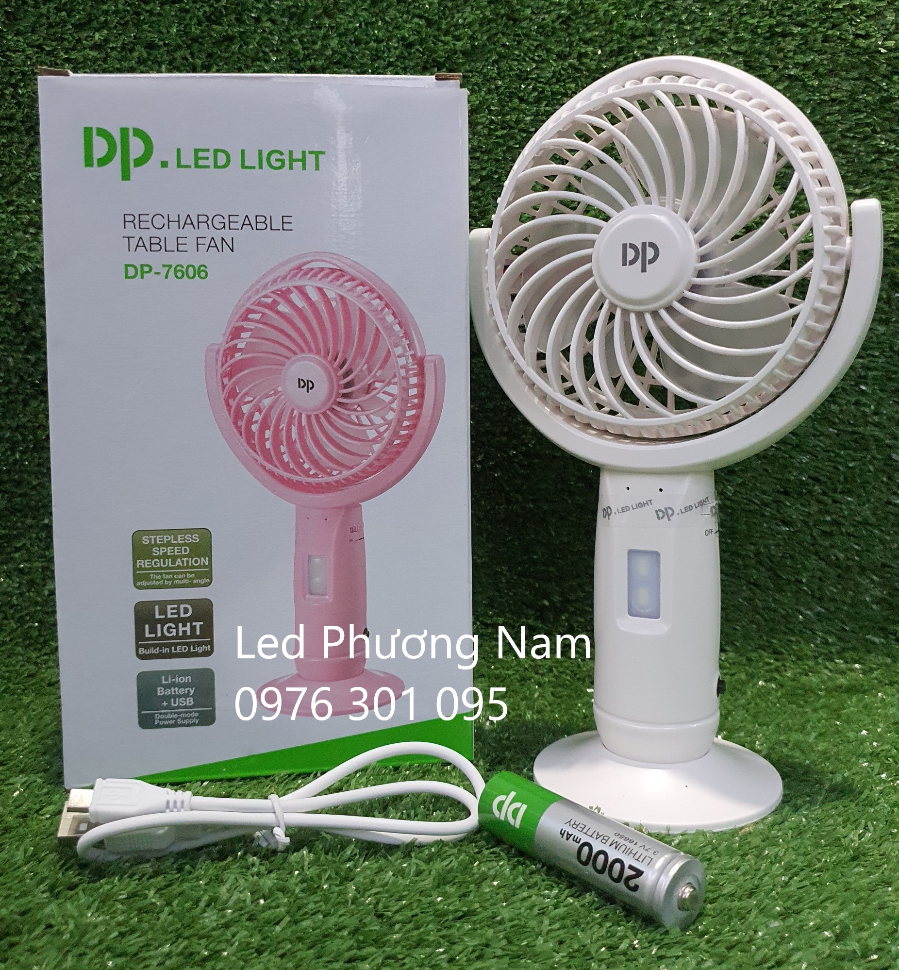 Quạt sạc mini cầm tay DP-7606
