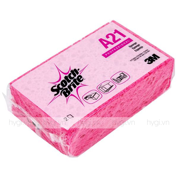 [HCM]Gói 2 Miếng chùi rửa bọt biển Scotch-Brite Sponge A21