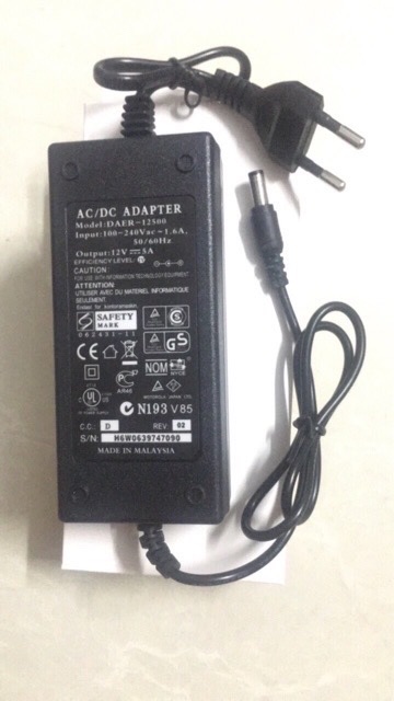 Bộ đổi nguồn 220v-12v5A cho máy bơm nước mini