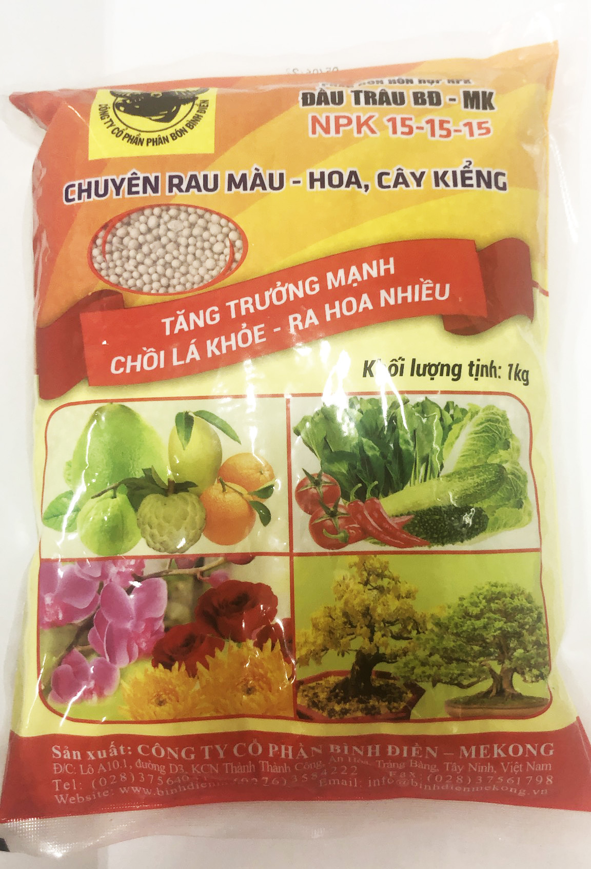 PHÂN BÓN NPK ĐẦU TRÂU 15-15-15 (1KG)