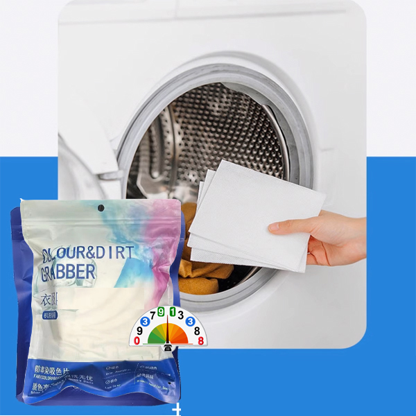 Giấy Giặt hút màu nhuộm Chống Lem Loang màu Quần áo Túi Lưới Giặt Quần Áo Phao Lọc Cặn Bẩn Máy Giặt