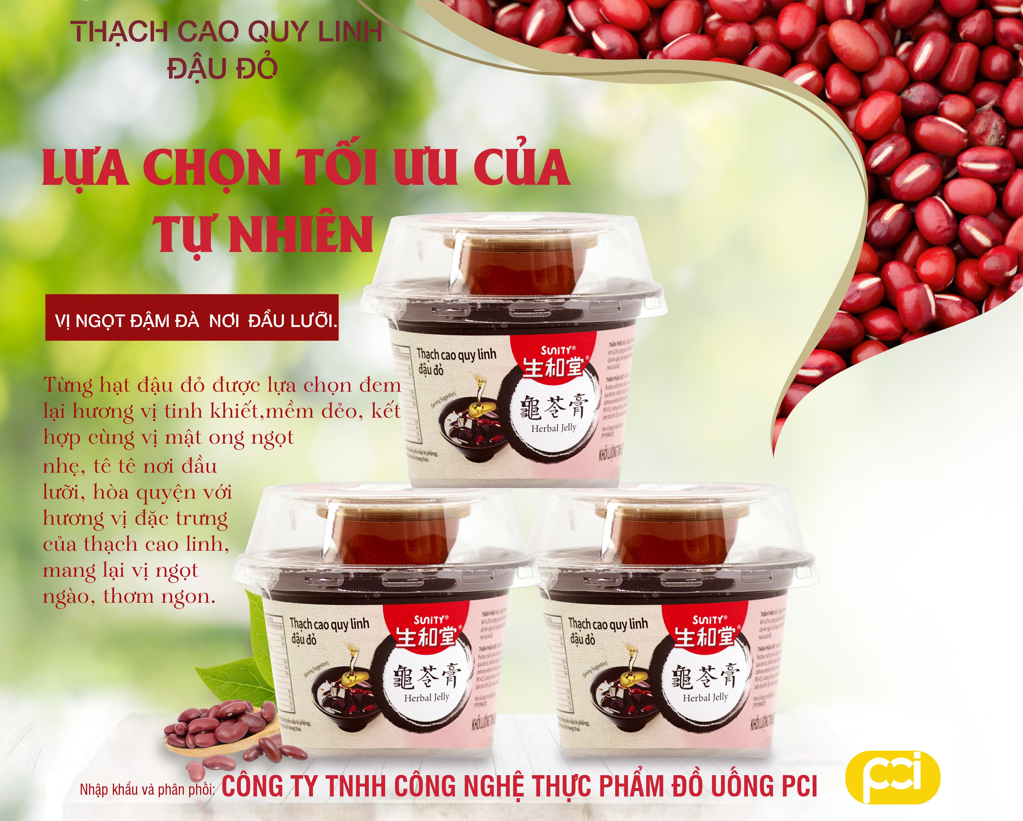 Thạch cao quy linh Đậu đỏ 215gr [Hàng nhập khẩu]