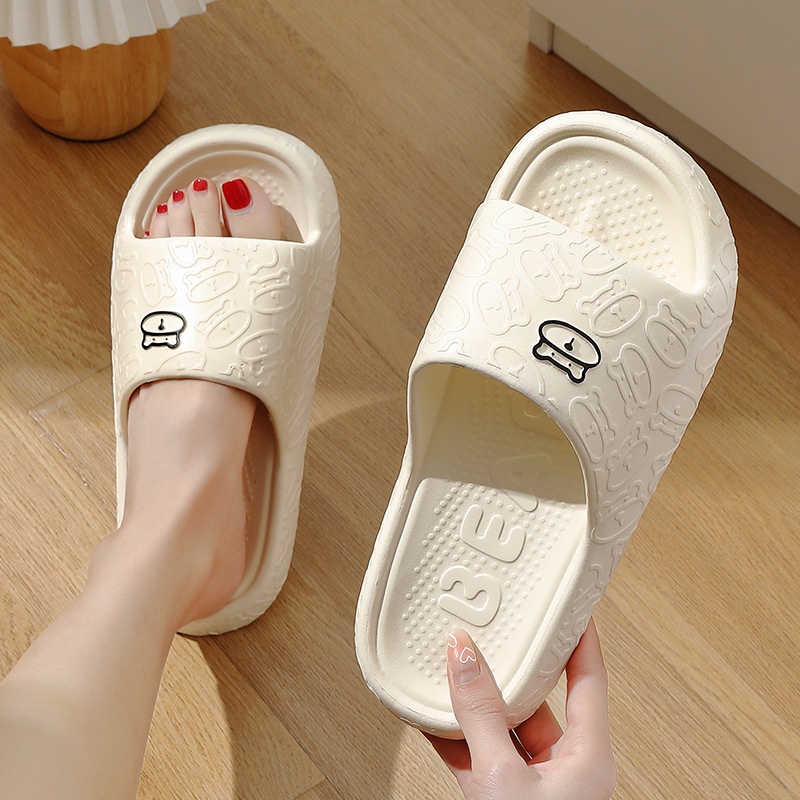 Dép Đi Trong Nhà Đế Dày Chống Trượt Thiết Kế Đơn Giản Thời Trang Cho Cặp Đôi