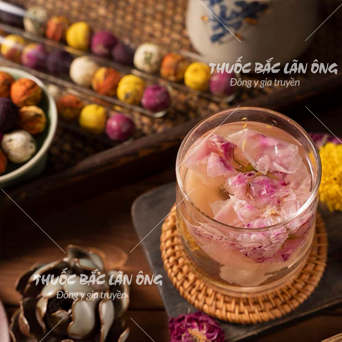 Trà phổ nhĩ nở hoa thượng hạng, trà hoa phổ nhĩ tự chọn - Lãn Ông