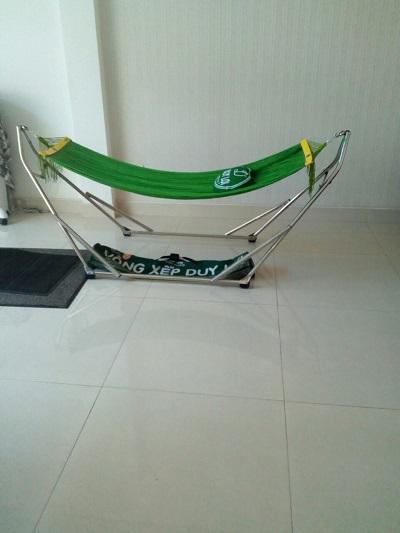 [HCM]bộ võng xếp duy lợi inox cỡ lớn kiểu quá sướng