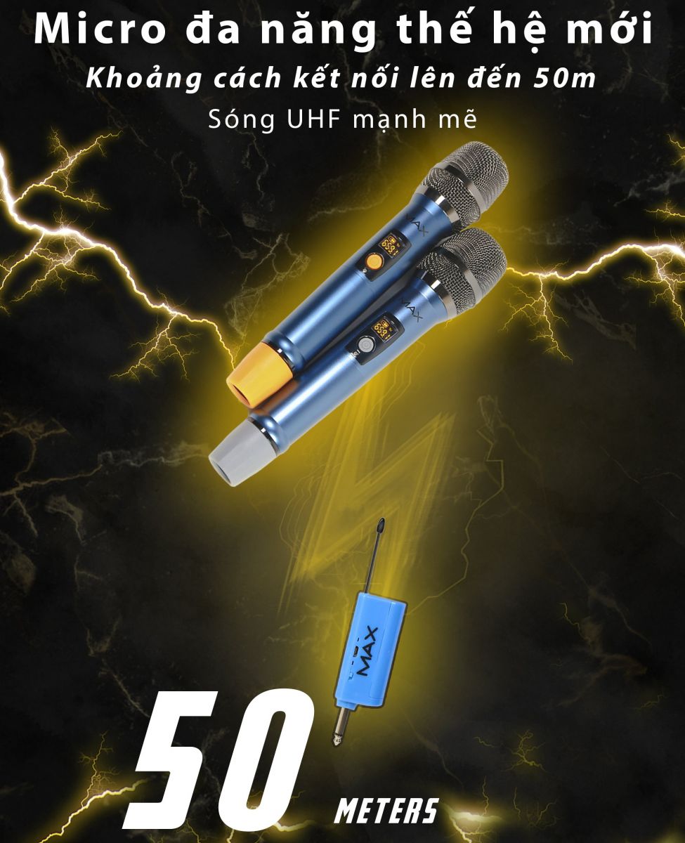 [HCM][SIÊU PHẨM 2021] Bộ Microđa Năng Không Dây Cao Cấp Max 56Micro Không Dây Mic Bluetooth Mic Karaoke Cho Loa Kéo Loa Không Dây Mic Đa Năng Sạc Pin Ngay Trên Mic - Sử Dụng Pin Sạc Dung Lượng Cao - Màn Hình LCD Hiển Thị Tần Số