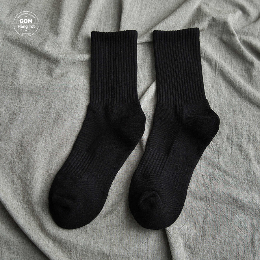 Tất cổ cao nam nữ chất liệu cotton êm mềm đi mát vớ trơn cao cổ thiết kế thoáng khí thấm hút mồ hôi - KLB-TRONCAO-GANTAM