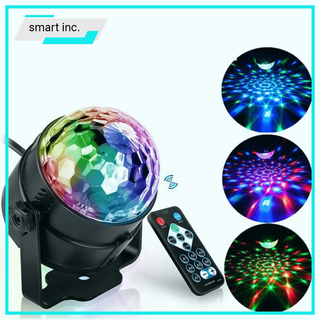 Đèn Cầu Nháy Chớp Theo Nhạc Party Light Sân Khấu Đèn Led Quán Bar Cảm Ứng Nhạc Có Điều Khiểna