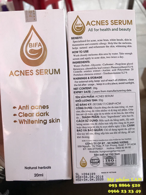 [HCM]ACNES SERUM BIFA – Trị mụn thâm trắng da