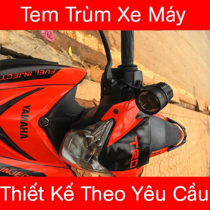 Tem Trùm Xe Máy Exciter 150 Đen Đỏ