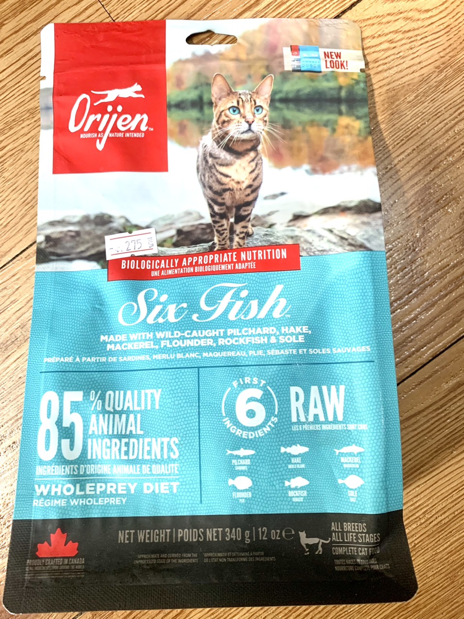 (Bao nguyên seal) Hạt cho mèo ORIJEN SIX FISH