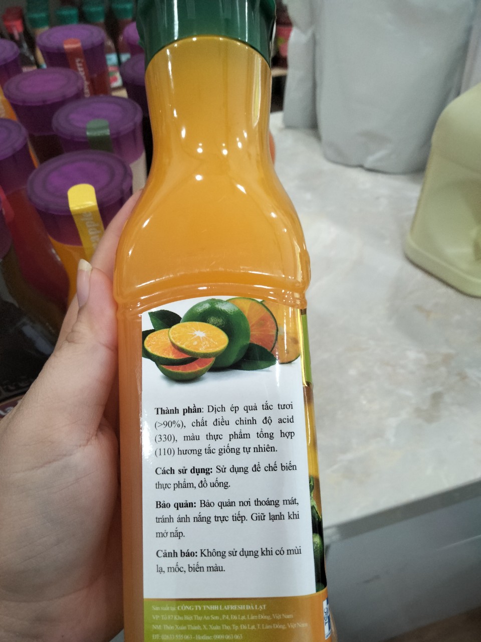NƯỚC CỐT TẮC  LA FRESH 650ML (12/T)- DÙNG PHA CHẾ TRÀ TRÁI CÂY (DATE MỚI)