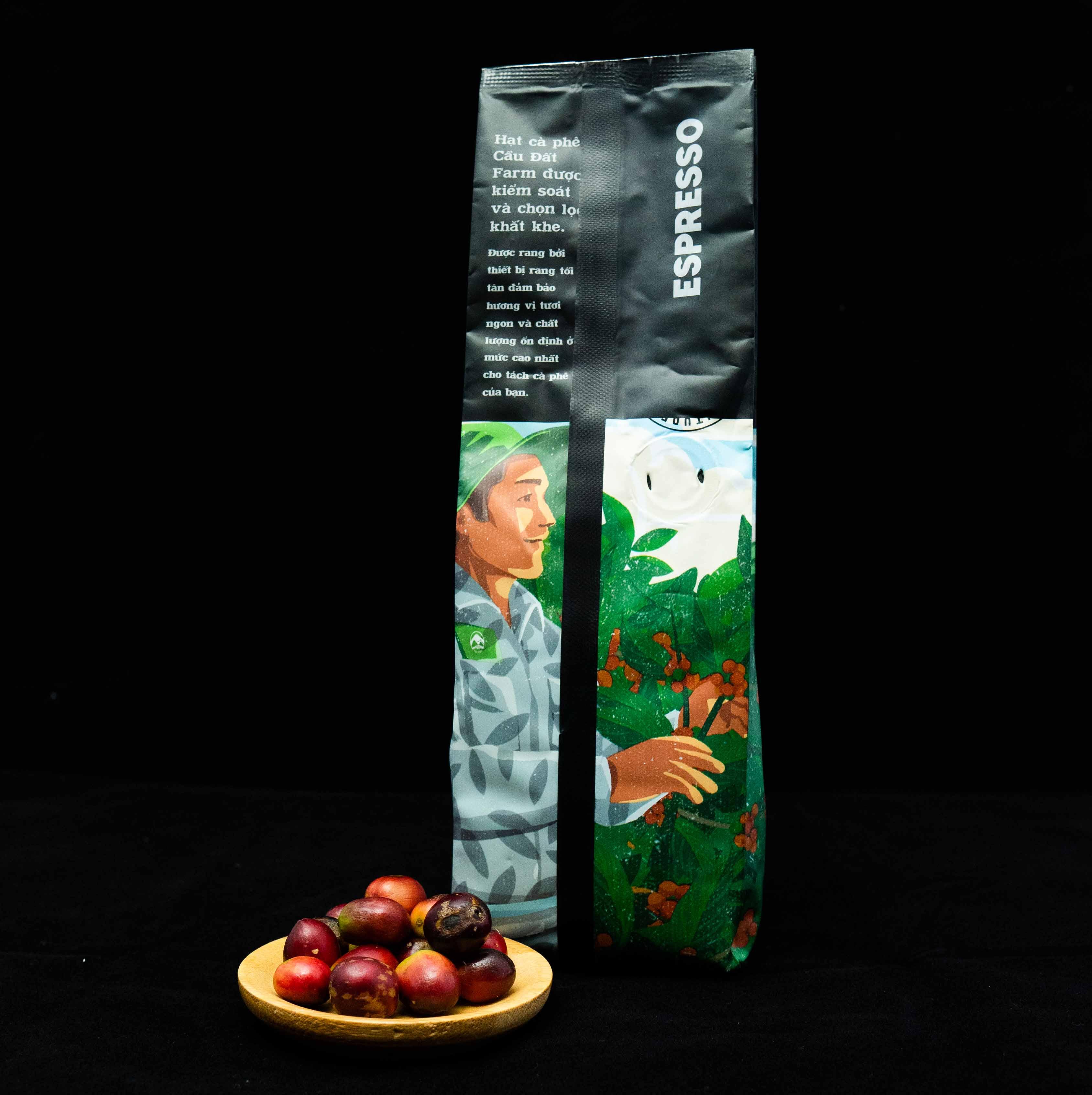 Cà Phê Espresso Cầu Đất Farm 250gr (Dạng Bột)