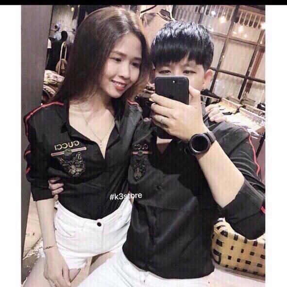 ÁO SƠ MI NAM NỮ PHI LỤA THỜI TRANG TYNAFASHION 010