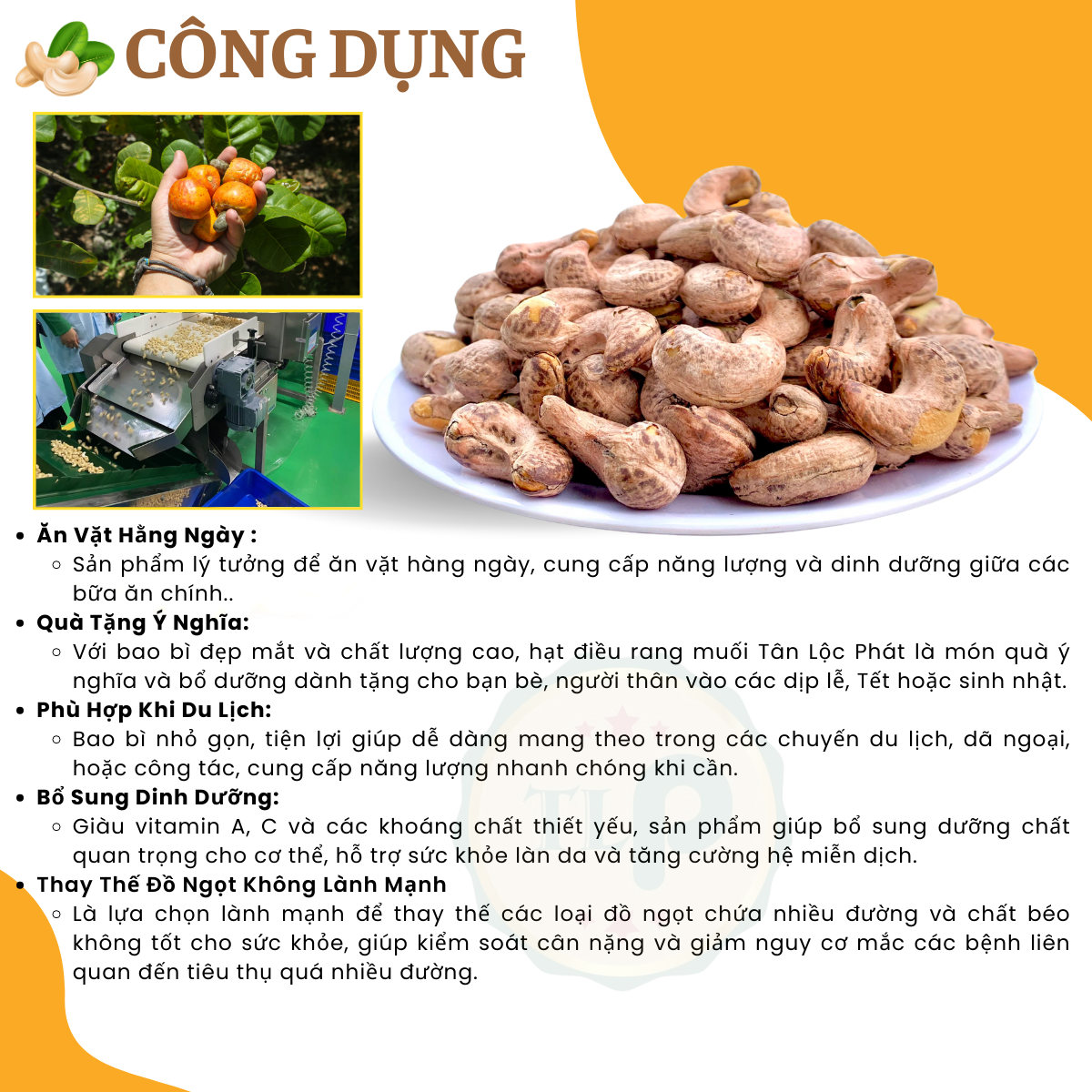 HẠT ĐIỀU XẾP HOA TÂN LỘC PHÁT