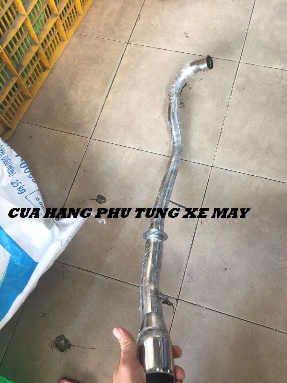 Cổ pô inox gắn  Ex135, Ex150, Winner 150, Winner X, Raider Fi, Satria gắn lon pô độ họng 51mm