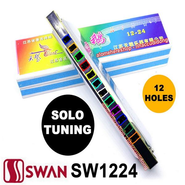 Kèn harmonica Swan 12 lỗ SW1224 Solo Tuning key C