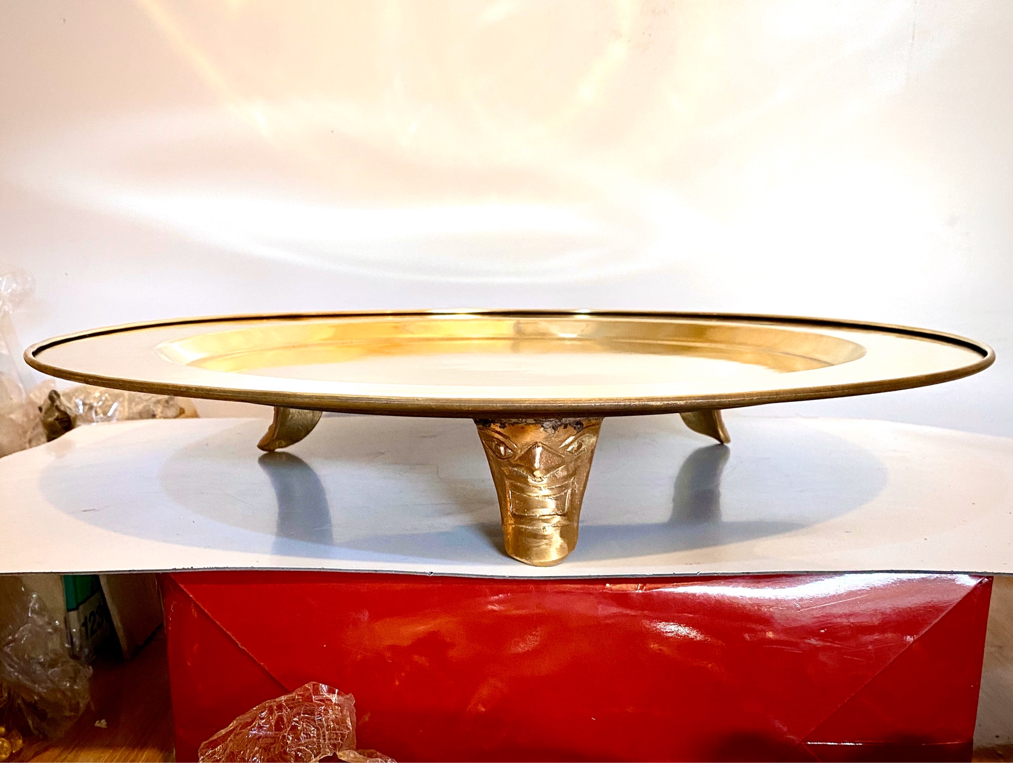 MÂM ĐỒNG 3 chân chất liệu bằng đồng mâm ăn cơm hàng ngày