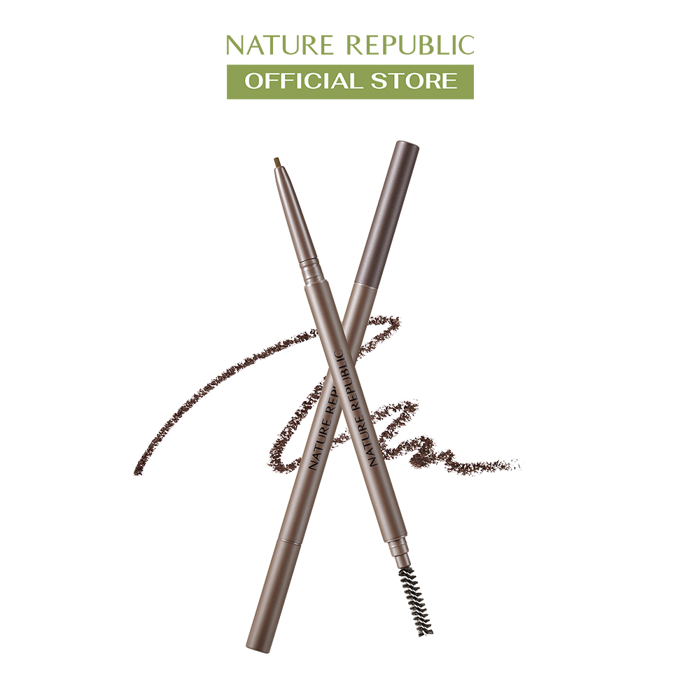(date t1/2025)Nature Republic Chì kẻ mày Botanical Micro Slim Brow Pencil 0.08g