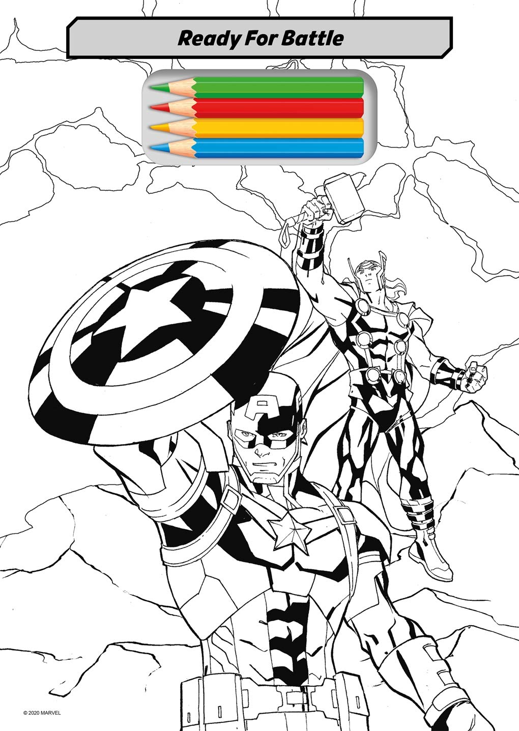 Sách tô màu cho bé Marvel: Tear Off Colouring - BOOKMEDI