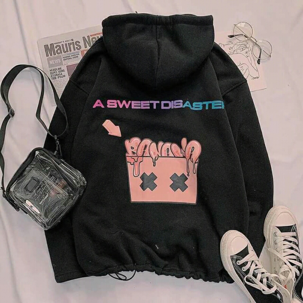 [HCM]Áo hoodie áo khoác thun nỉ nữ cực đẹp BẠCH TUỘT from rộng dài mềm mịn thoáng mát