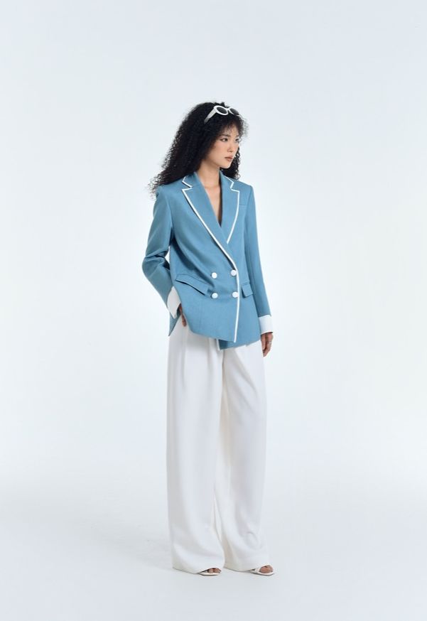 Áo blazer oversize cá tính - ESTHER STUDIOS Louis Blazer - Denim