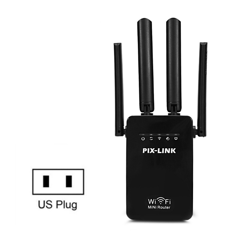 Thiết bị kích sóng wifi PIX-LINK 4 ăng ten LV-WR09 hỗ trợ các khu vực sóng yếu, nhỏ gọn và tiện lợi cho dễ dàng sử dụng cho mọi gia đình , hỗ trợ băng tàn 2.4ghz,  giao hành nhanh trong 1-2h