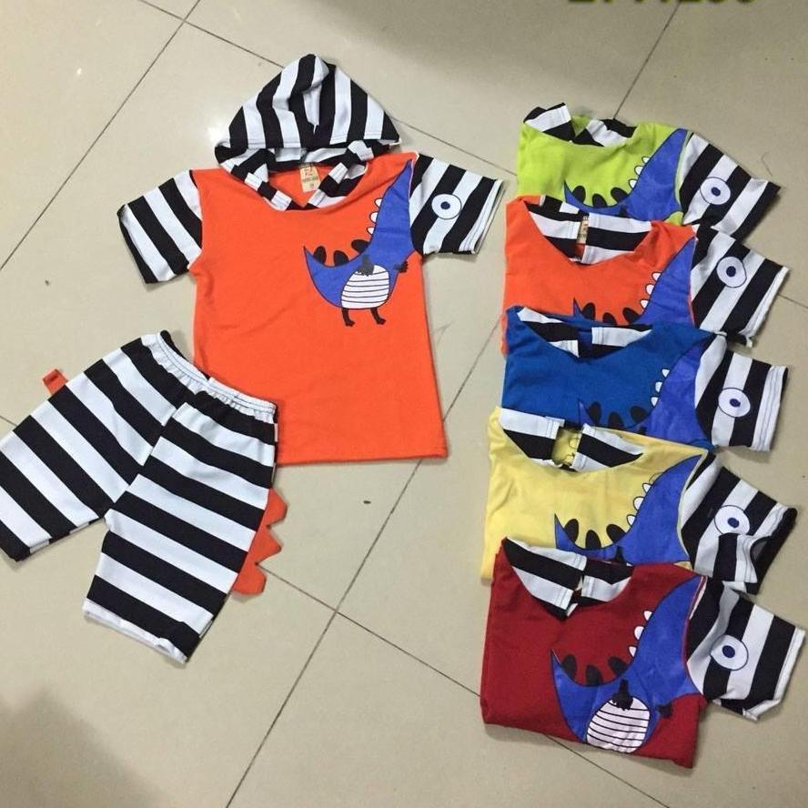 Combo 3 bộ đồ có nón cho bé trai 5-20kg