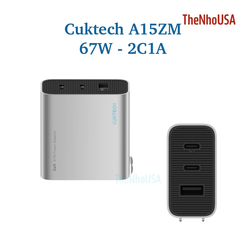 Củ sạc nhanh Cuktech 67W 15C 3 cổng 2C1A PD PPS QC3+