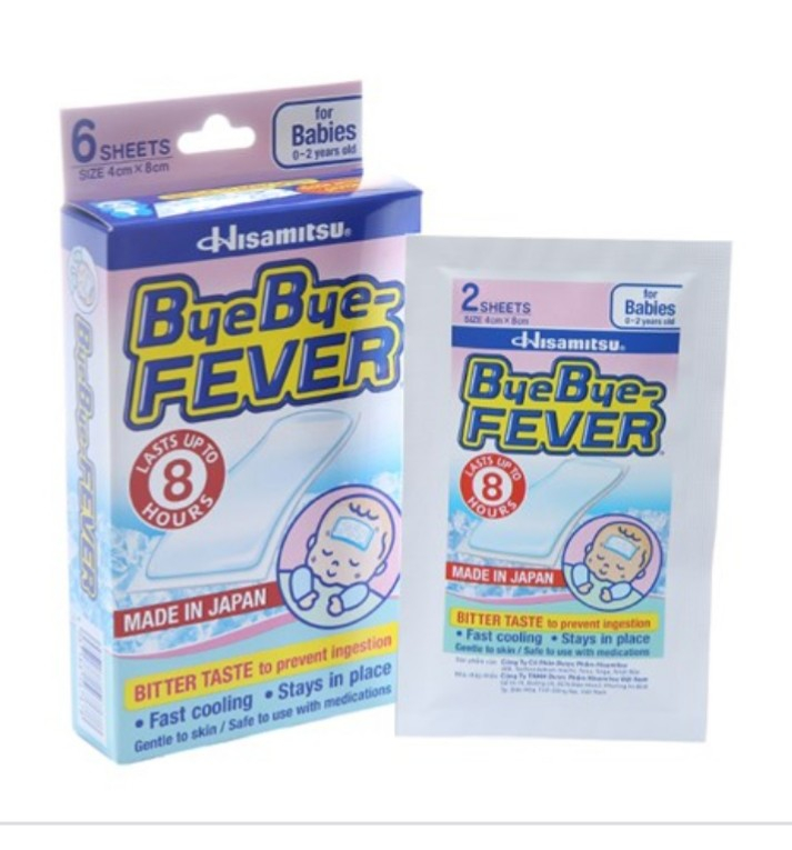 Miếng dán hạ sốt trẻ em Hisamitsu Bye Bye-Fever (6 miếng/hộp)