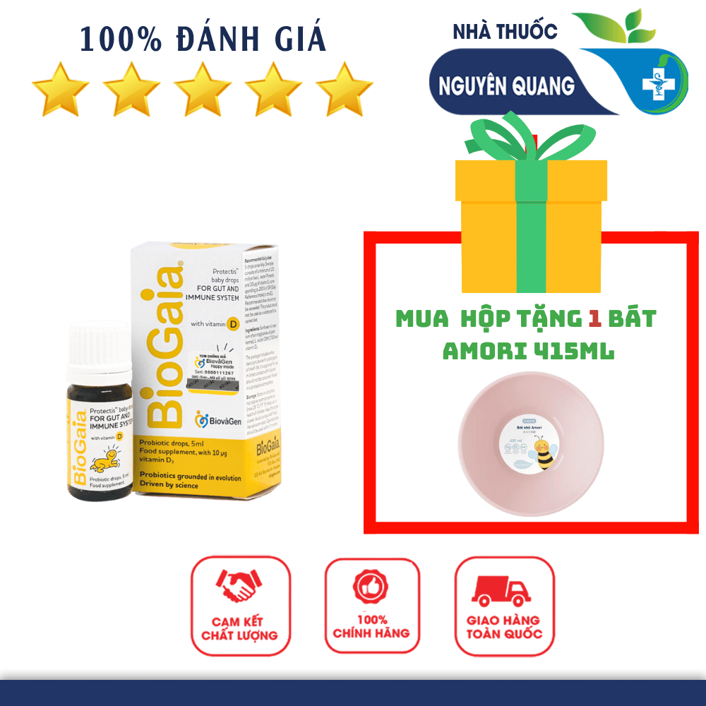 Freeship - Hoàn Tiền - Quà Tặng - Men vi sinh Biogaia drops vitamin D3 giúp bé tiêu hóa tốt,ăn ngon,giảm nôn trớ