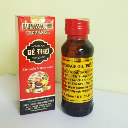 DẦU MASSAGE HUẾ HIỆU BÉ THƠ chai 60ml