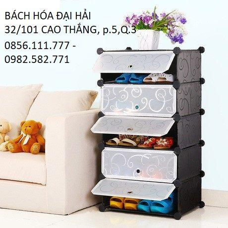 KỆ GIÀY 5 NGĂN, TỦ GIÀY LẮP GHÉP 5 Ô