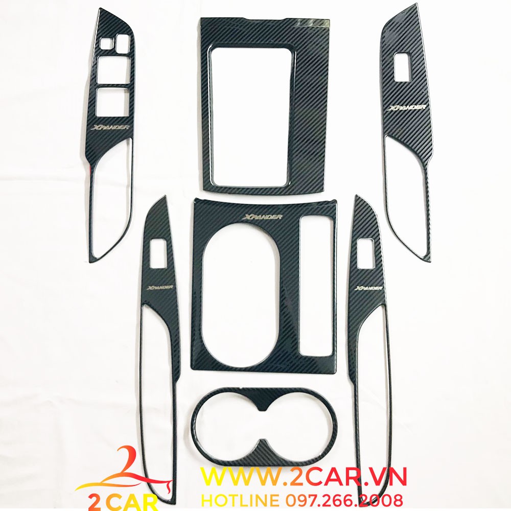 Ốp nội thất CARBON kim loại xe Xpander 2018- 2021, 2022 vân cacbon cao cấp