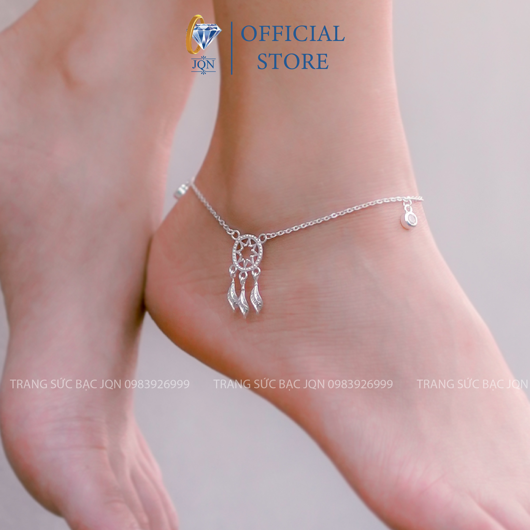 Lắc chân nữ bạc ta lắc dream hot trend- JQN gian hàng chính hãng cam kết bạc chuẩn chất lượng kèm bảo hành